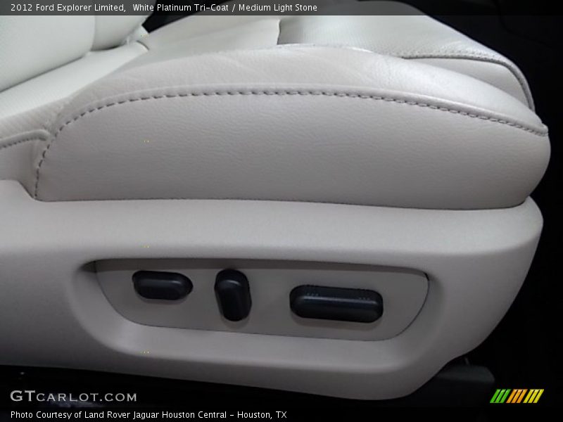 White Platinum Tri-Coat / Medium Light Stone 2012 Ford Explorer Limited
