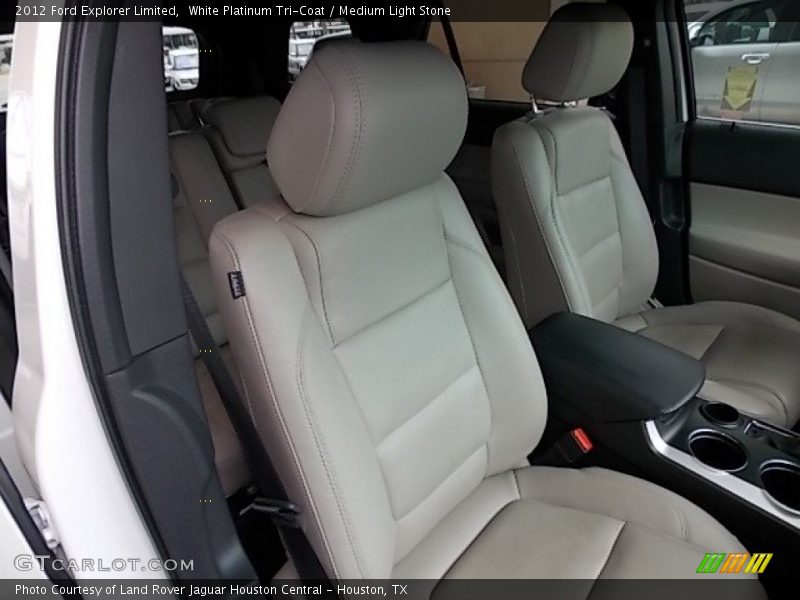 White Platinum Tri-Coat / Medium Light Stone 2012 Ford Explorer Limited