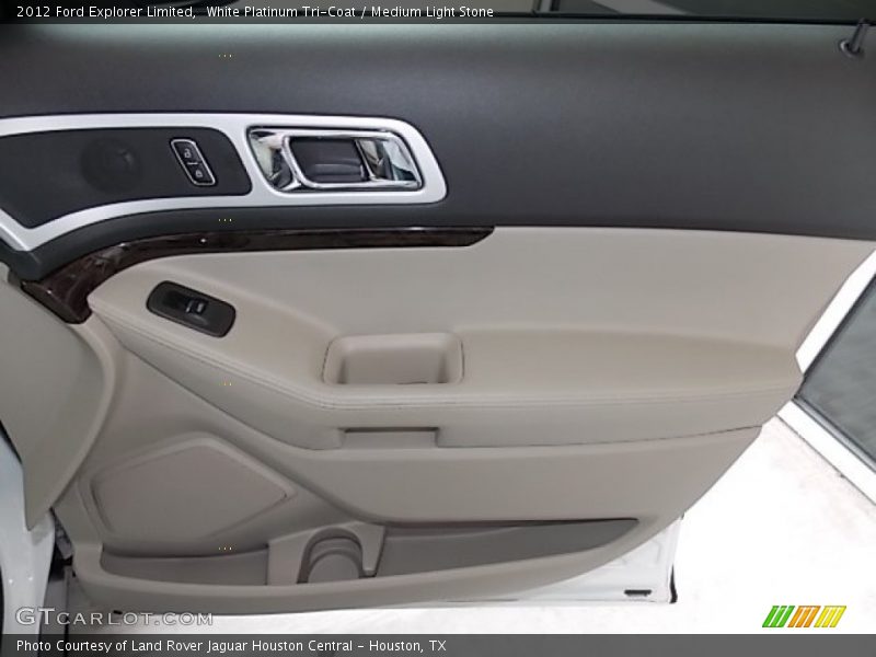 White Platinum Tri-Coat / Medium Light Stone 2012 Ford Explorer Limited