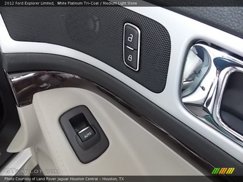 White Platinum Tri-Coat / Medium Light Stone 2012 Ford Explorer Limited