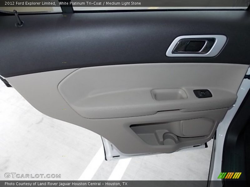 White Platinum Tri-Coat / Medium Light Stone 2012 Ford Explorer Limited