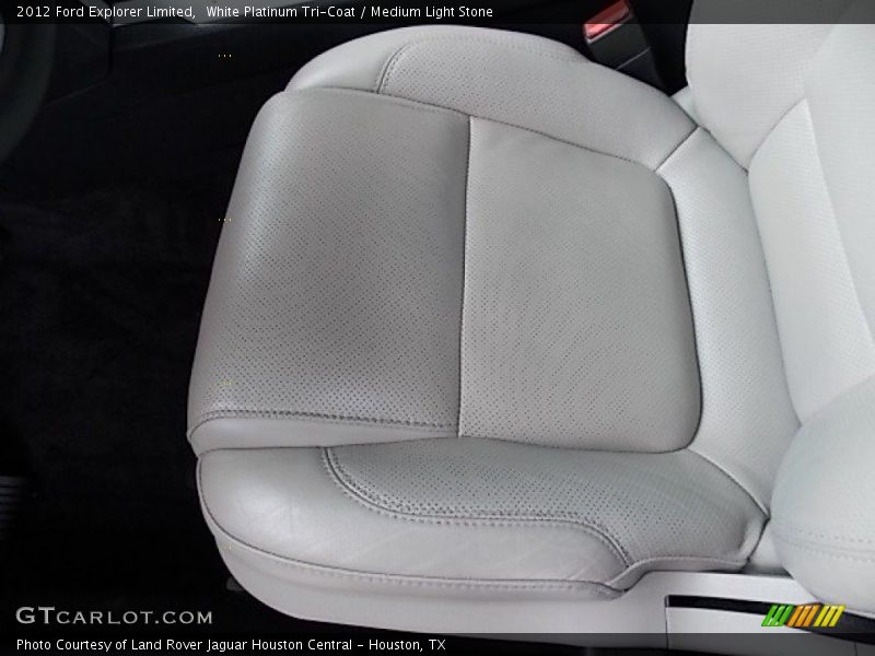 White Platinum Tri-Coat / Medium Light Stone 2012 Ford Explorer Limited