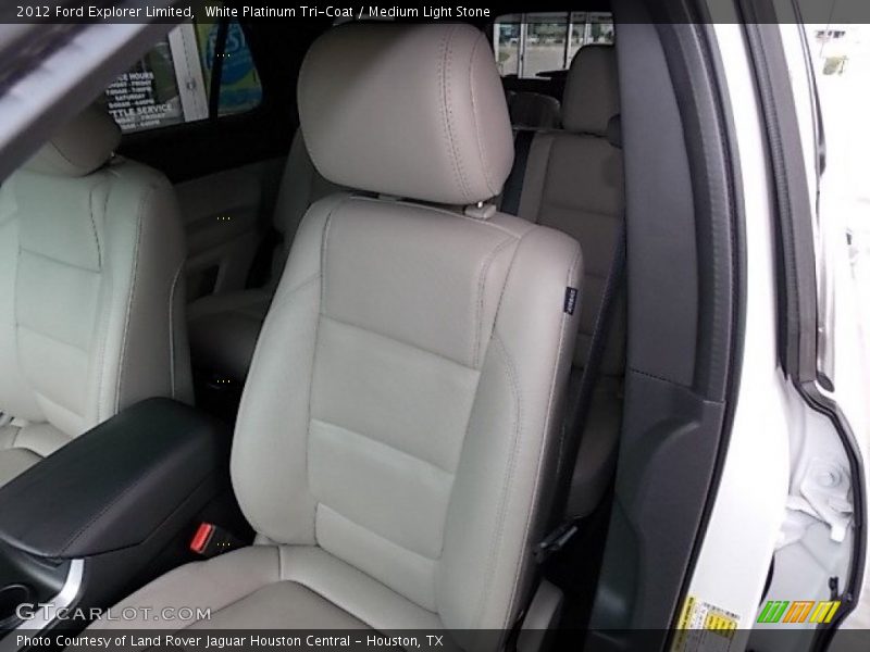 White Platinum Tri-Coat / Medium Light Stone 2012 Ford Explorer Limited