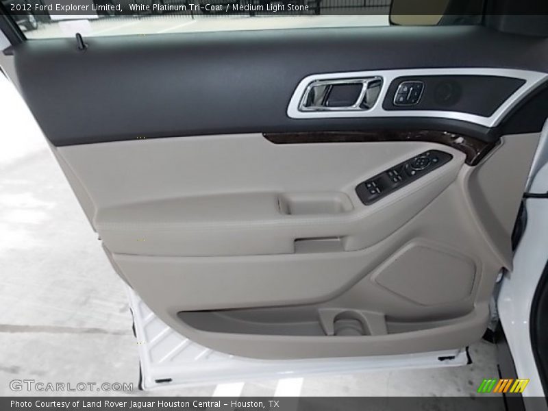 White Platinum Tri-Coat / Medium Light Stone 2012 Ford Explorer Limited