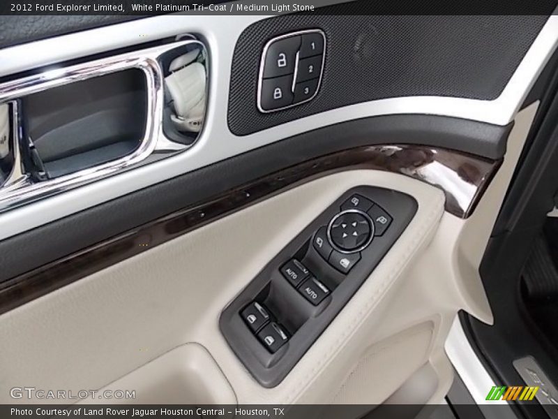 White Platinum Tri-Coat / Medium Light Stone 2012 Ford Explorer Limited