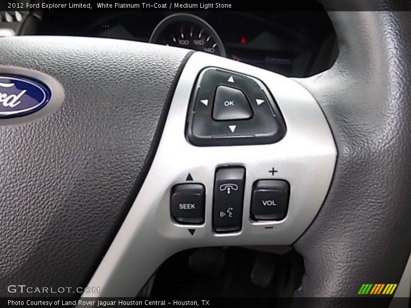 White Platinum Tri-Coat / Medium Light Stone 2012 Ford Explorer Limited