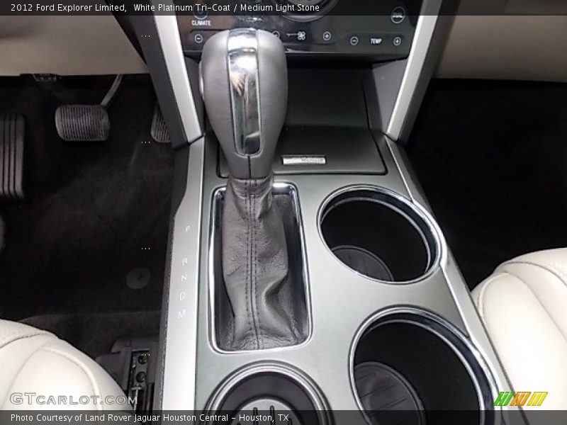 White Platinum Tri-Coat / Medium Light Stone 2012 Ford Explorer Limited