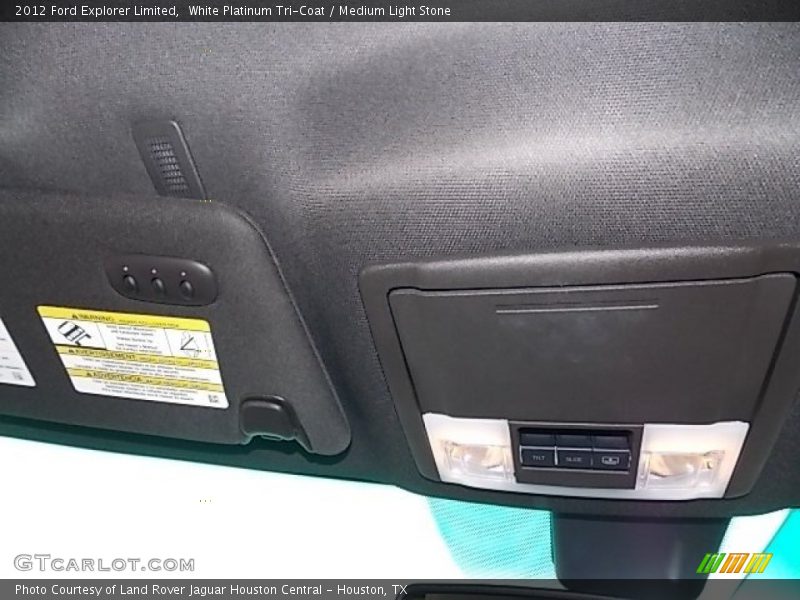 White Platinum Tri-Coat / Medium Light Stone 2012 Ford Explorer Limited