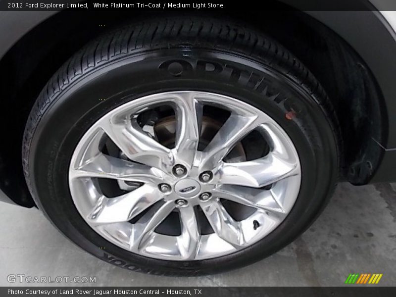 White Platinum Tri-Coat / Medium Light Stone 2012 Ford Explorer Limited