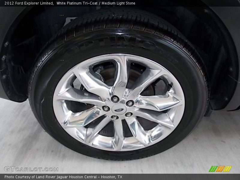 White Platinum Tri-Coat / Medium Light Stone 2012 Ford Explorer Limited