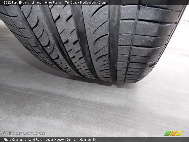 White Platinum Tri-Coat / Medium Light Stone 2012 Ford Explorer Limited