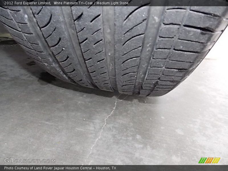 White Platinum Tri-Coat / Medium Light Stone 2012 Ford Explorer Limited