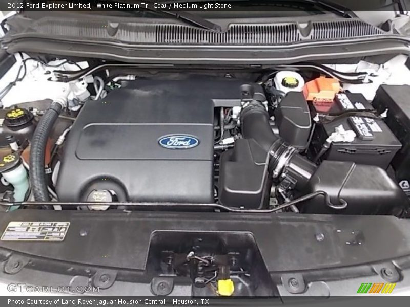 White Platinum Tri-Coat / Medium Light Stone 2012 Ford Explorer Limited