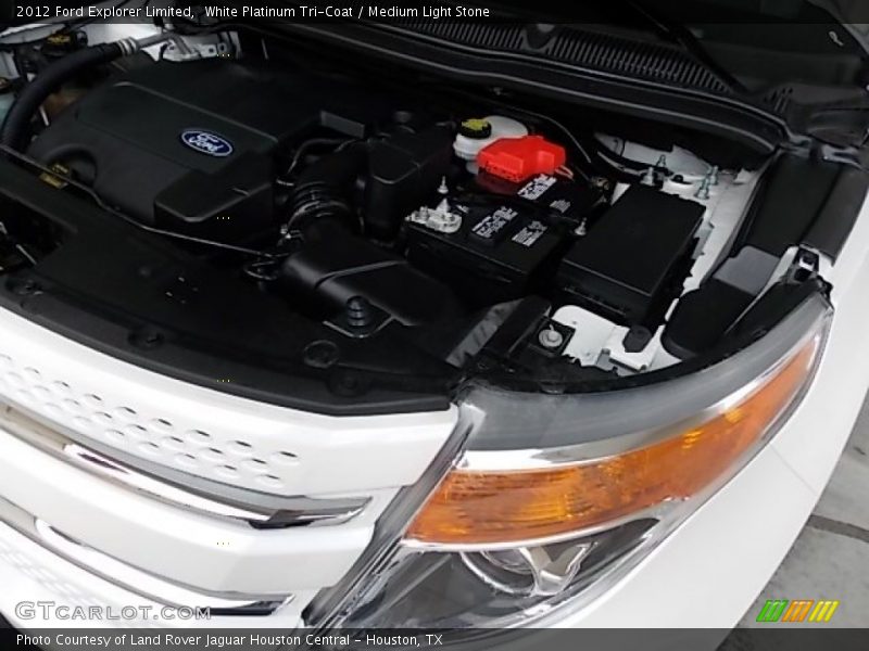 White Platinum Tri-Coat / Medium Light Stone 2012 Ford Explorer Limited