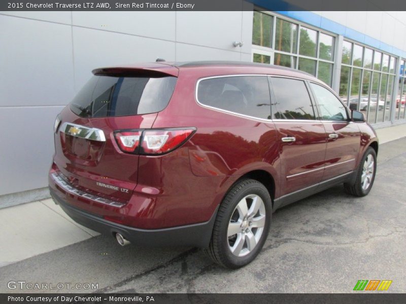 Siren Red Tintcoat / Ebony 2015 Chevrolet Traverse LTZ AWD