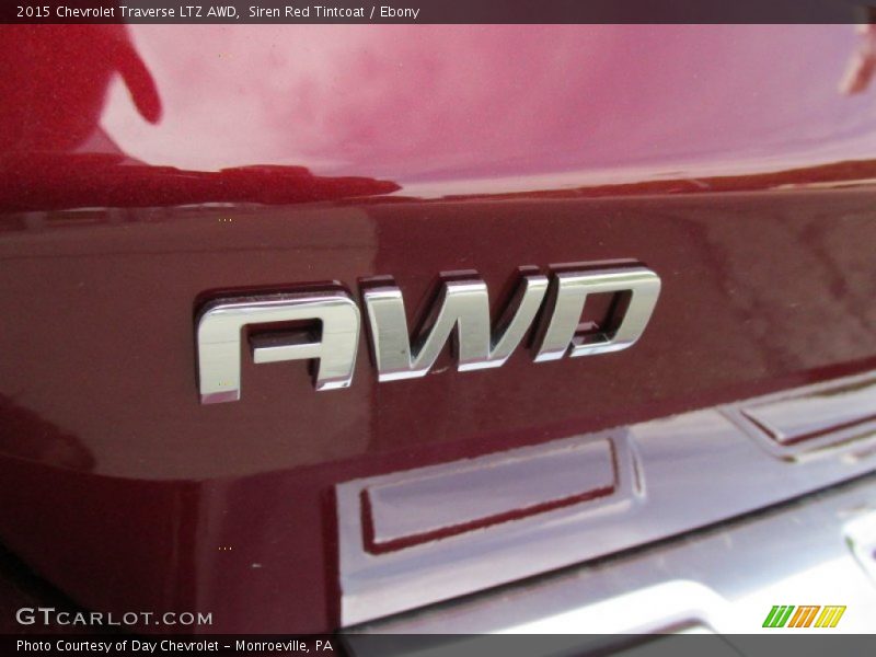 Siren Red Tintcoat / Ebony 2015 Chevrolet Traverse LTZ AWD