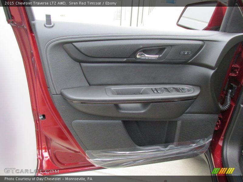 Siren Red Tintcoat / Ebony 2015 Chevrolet Traverse LTZ AWD
