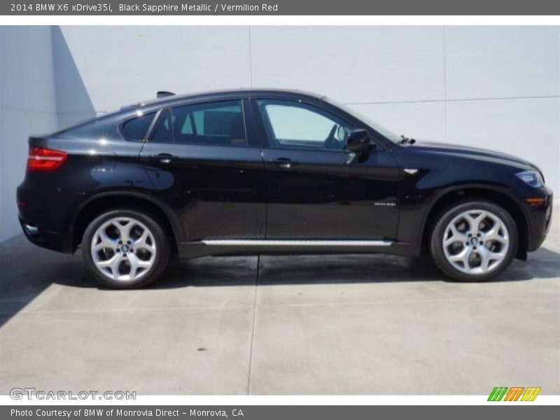 Black Sapphire Metallic / Vermilion Red 2014 BMW X6 xDrive35i