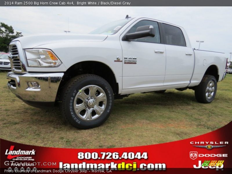 Bright White / Black/Diesel Gray 2014 Ram 2500 Big Horn Crew Cab 4x4