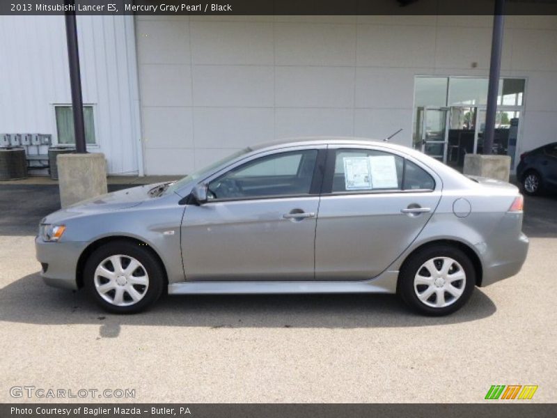Mercury Gray Pearl / Black 2013 Mitsubishi Lancer ES