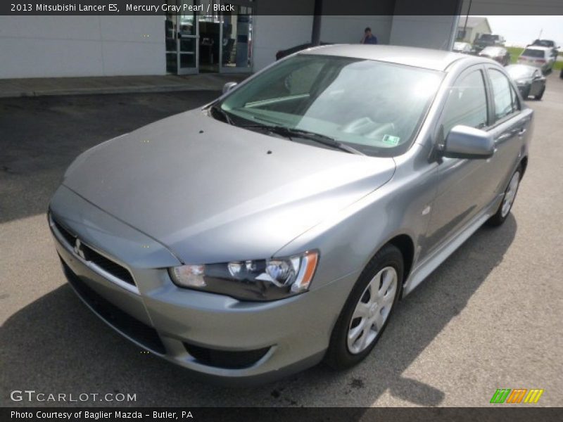 Mercury Gray Pearl / Black 2013 Mitsubishi Lancer ES