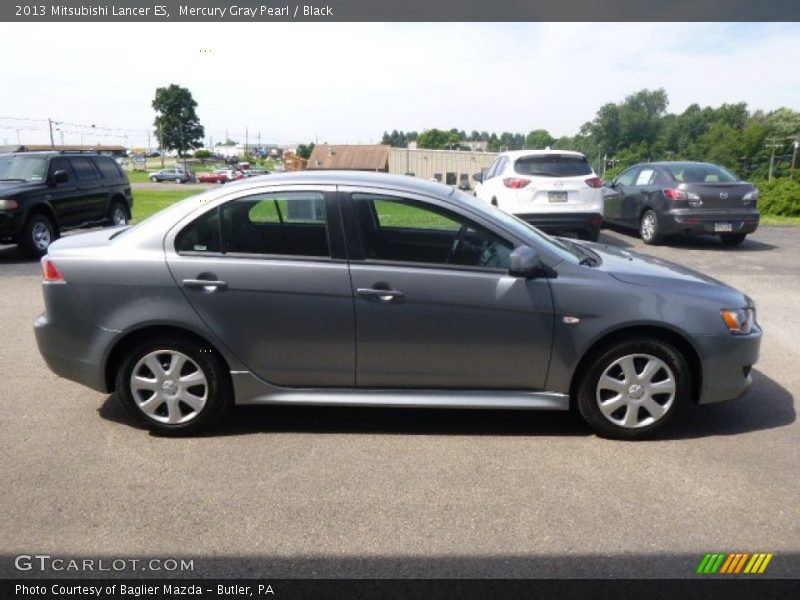Mercury Gray Pearl / Black 2013 Mitsubishi Lancer ES