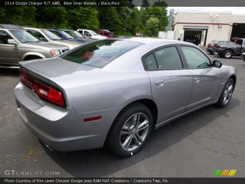 Billet Silver Metallic / Black/Red 2014 Dodge Charger R/T AWD