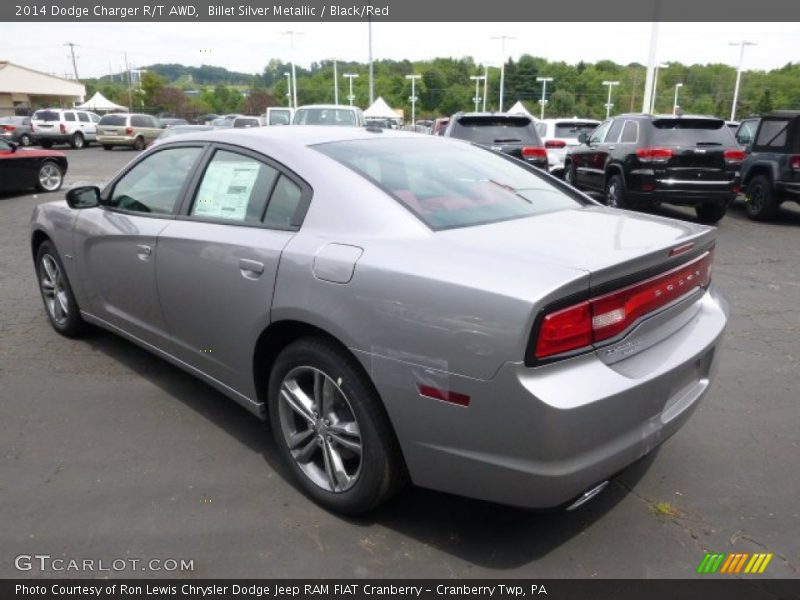 Billet Silver Metallic / Black/Red 2014 Dodge Charger R/T AWD