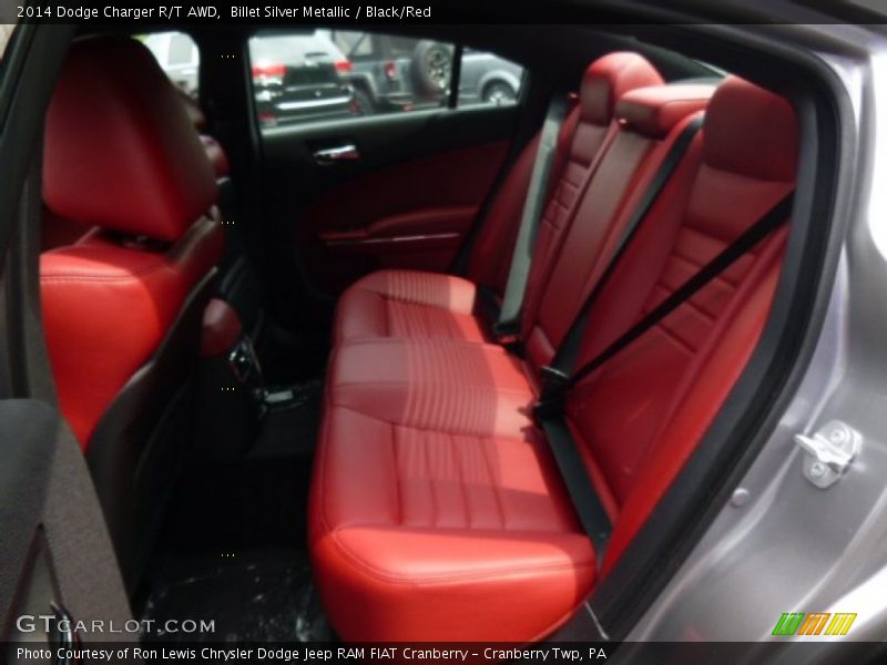 Billet Silver Metallic / Black/Red 2014 Dodge Charger R/T AWD