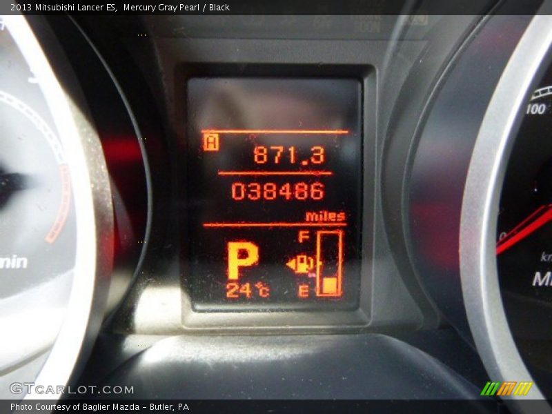 Mercury Gray Pearl / Black 2013 Mitsubishi Lancer ES
