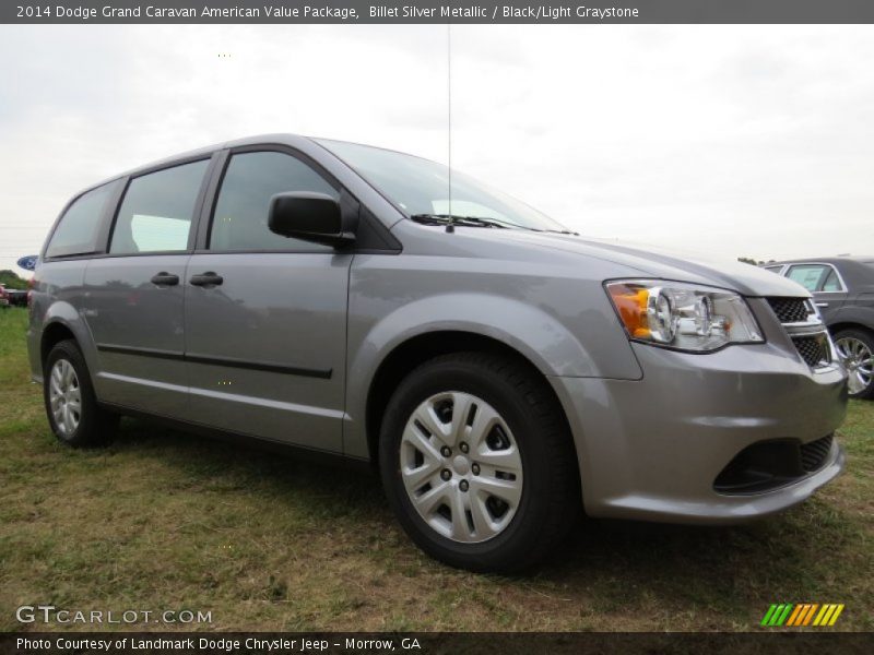 Billet Silver Metallic / Black/Light Graystone 2014 Dodge Grand Caravan American Value Package