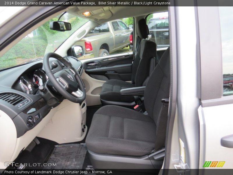 Billet Silver Metallic / Black/Light Graystone 2014 Dodge Grand Caravan American Value Package
