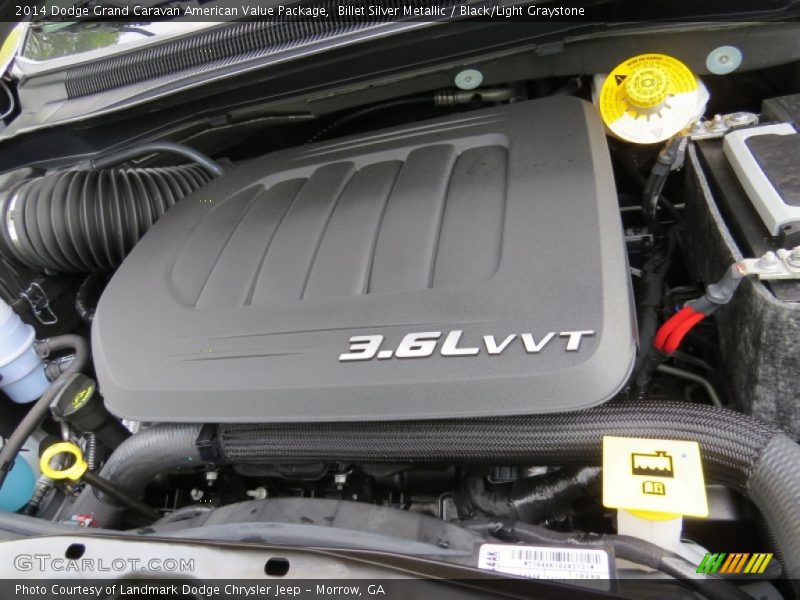 Billet Silver Metallic / Black/Light Graystone 2014 Dodge Grand Caravan American Value Package