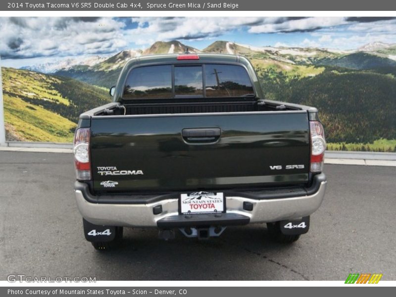 Spruce Green Mica / Sand Beige 2014 Toyota Tacoma V6 SR5 Double Cab 4x4