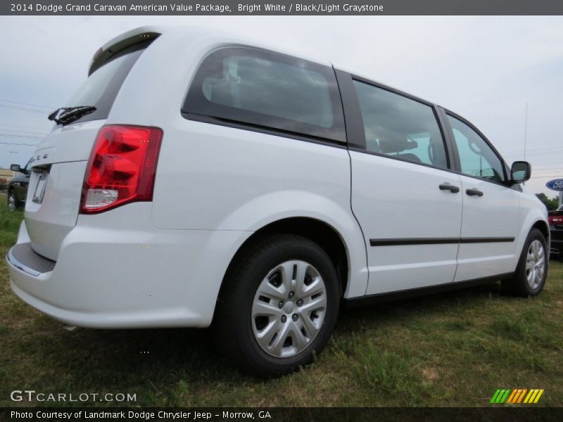 Bright White / Black/Light Graystone 2014 Dodge Grand Caravan American Value Package