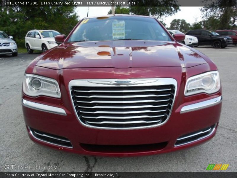 Deep Cherry Red Crystal Pearl / Black/Light Frost Beige 2011 Chrysler 300