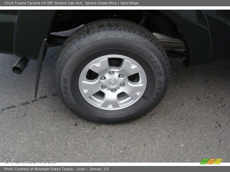 Spruce Green Mica / Sand Beige 2014 Toyota Tacoma V6 SR5 Double Cab 4x4