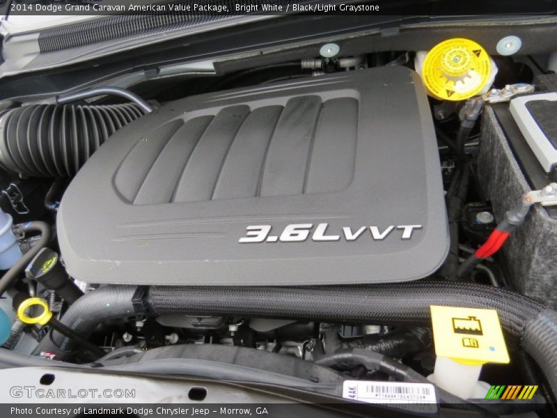 Bright White / Black/Light Graystone 2014 Dodge Grand Caravan American Value Package