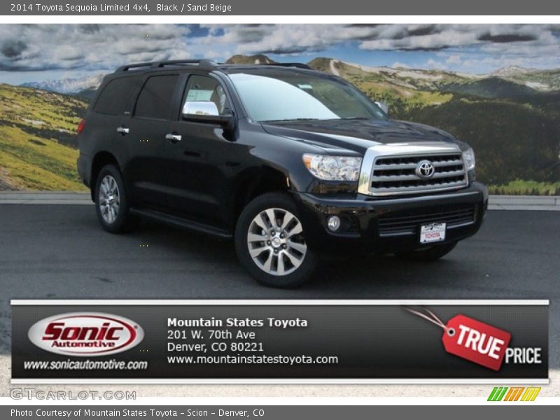 Black / Sand Beige 2014 Toyota Sequoia Limited 4x4