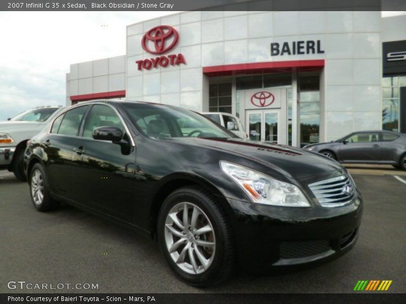 Black Obsidian / Stone Gray 2007 Infiniti G 35 x Sedan