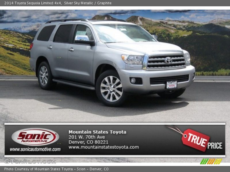 Silver Sky Metallic / Graphite 2014 Toyota Sequoia Limited 4x4