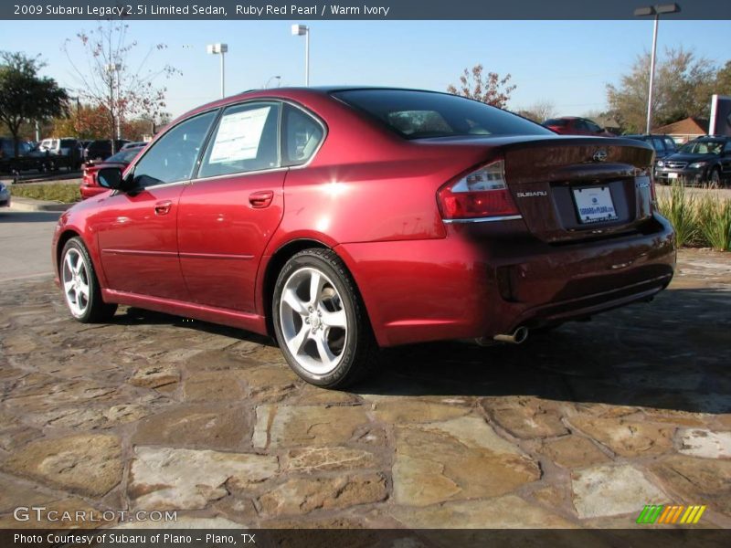 Ruby Red Pearl / Warm Ivory 2009 Subaru Legacy 2.5i Limited Sedan