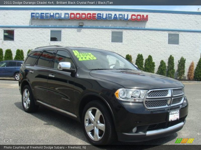 Brilliant Black Crystal Pearl / Black/Tan 2011 Dodge Durango Citadel 4x4
