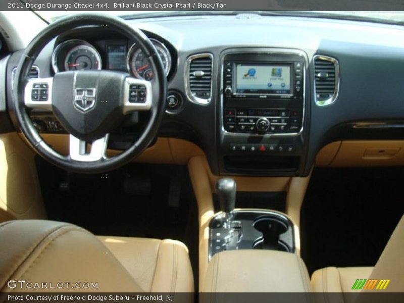 Brilliant Black Crystal Pearl / Black/Tan 2011 Dodge Durango Citadel 4x4