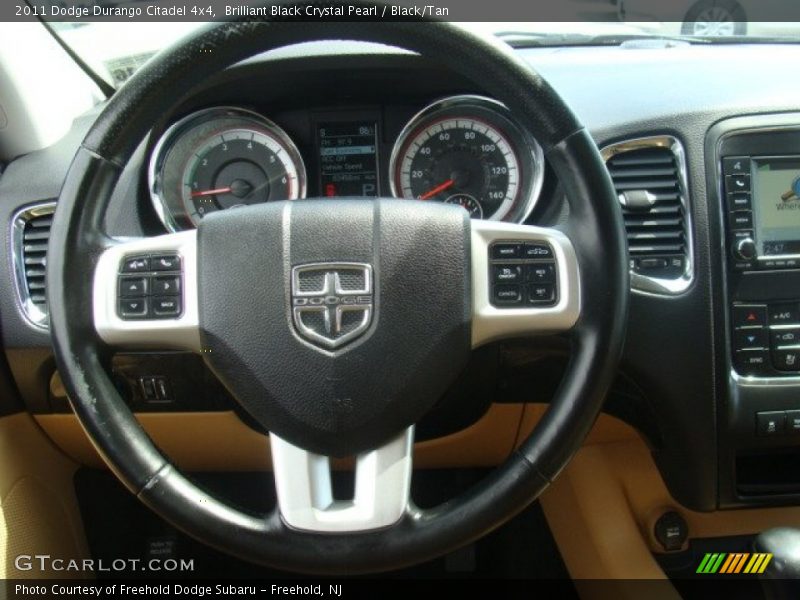 Brilliant Black Crystal Pearl / Black/Tan 2011 Dodge Durango Citadel 4x4