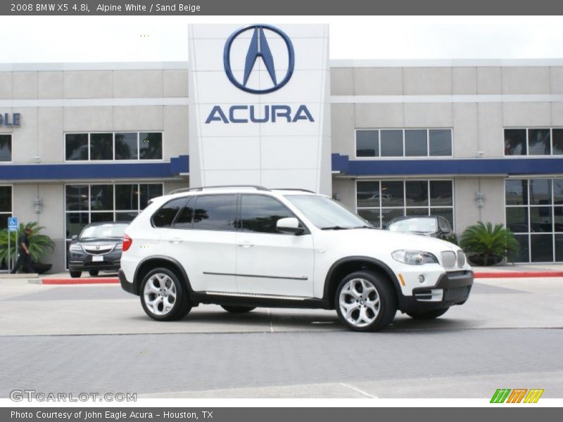 Alpine White / Sand Beige 2008 BMW X5 4.8i