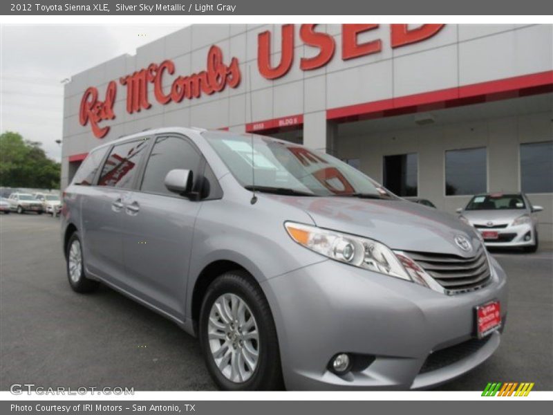 Silver Sky Metallic / Light Gray 2012 Toyota Sienna XLE