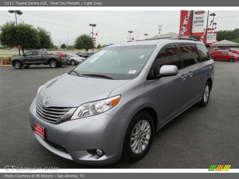 Silver Sky Metallic / Light Gray 2012 Toyota Sienna XLE