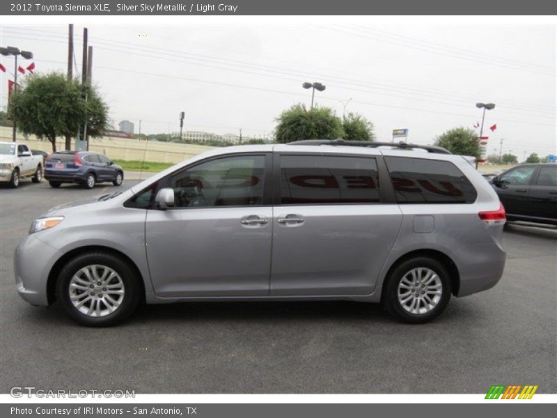 Silver Sky Metallic / Light Gray 2012 Toyota Sienna XLE