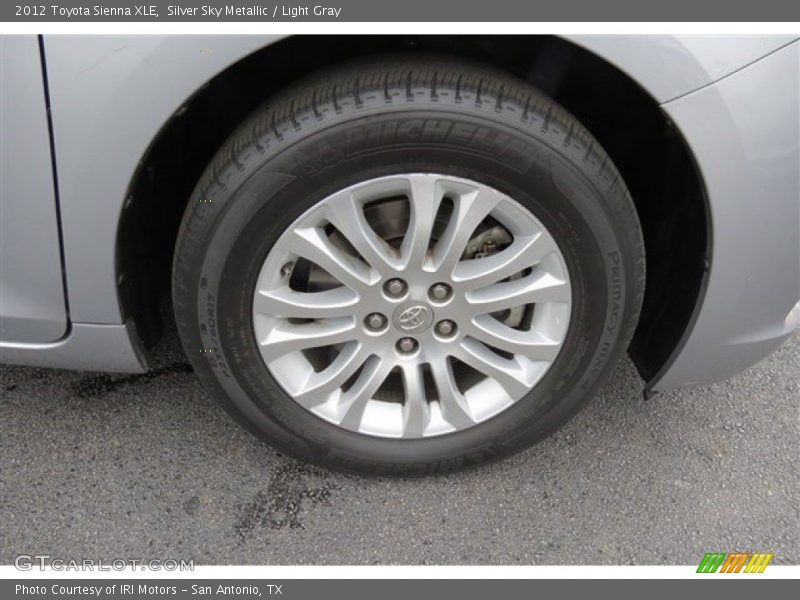 Silver Sky Metallic / Light Gray 2012 Toyota Sienna XLE